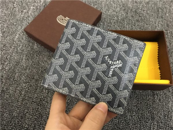 Short 6 Card Slots Billfold Wallet Grey - Image 3