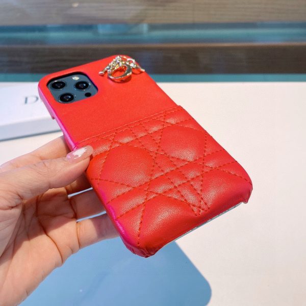 Dior embossed Dior lettering oil edge mobile phone case C - Image 4