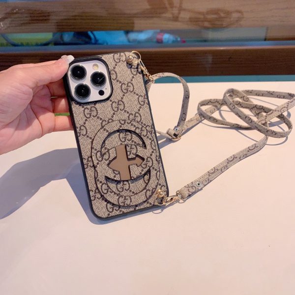 Gucci card crossbody mobile phone case shoulder strap adjustable and removable