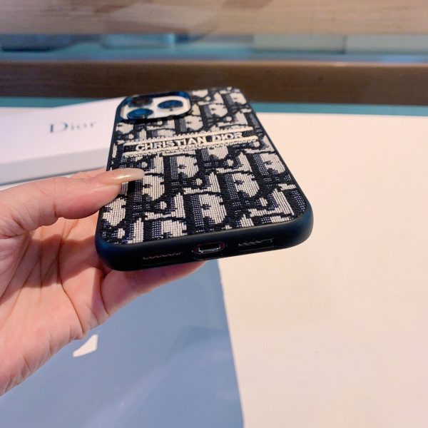 Dior embroidered fabric all-inclusive mobile phone case B - Image 6