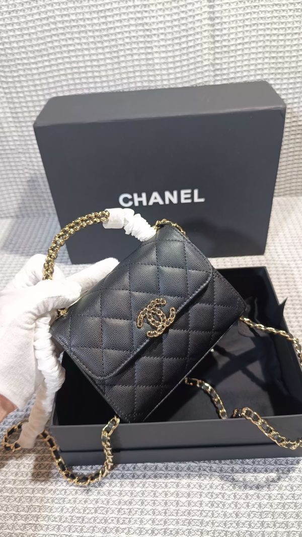 Chanel wallet model 3237 Ohanel 23P This season’s most popular Kelly leather handle bag - Image 8
