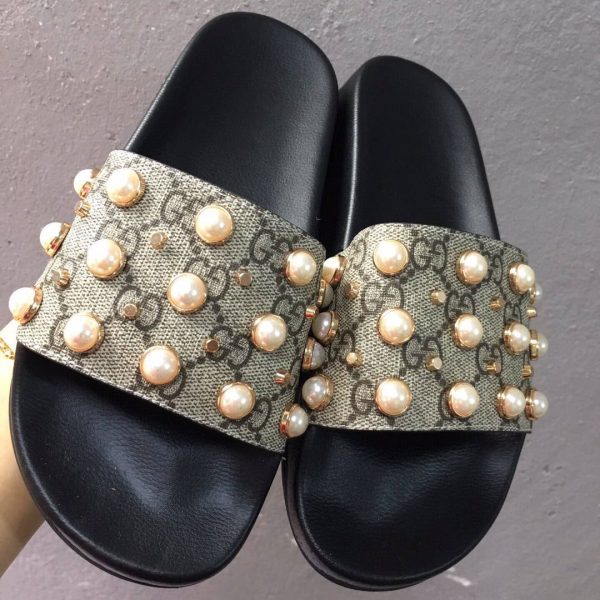 Gucci GG Slides With Pearls