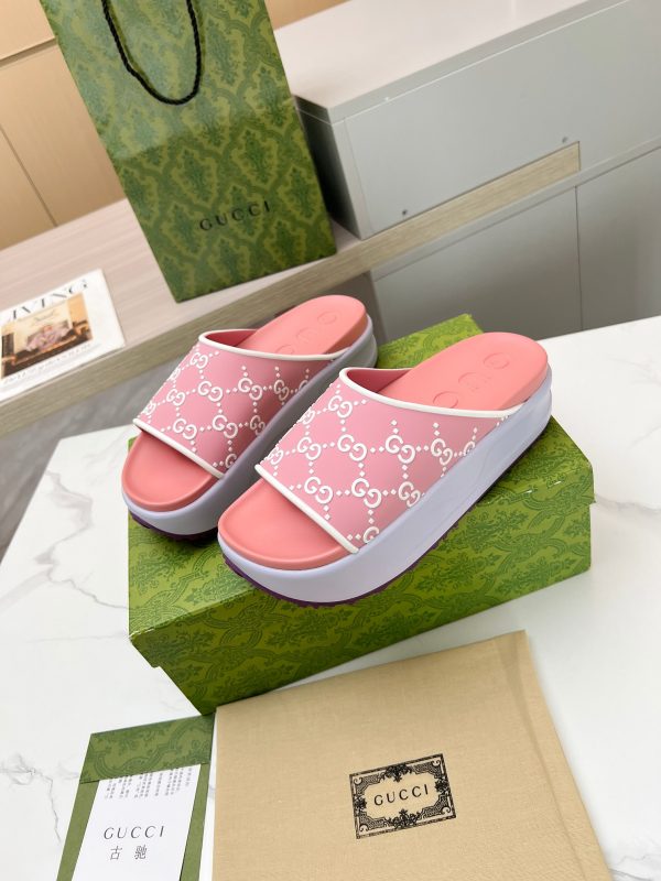 Gucci ice cream platform slippers Pink