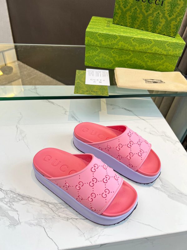 Gucci ice cream platform slippers A
