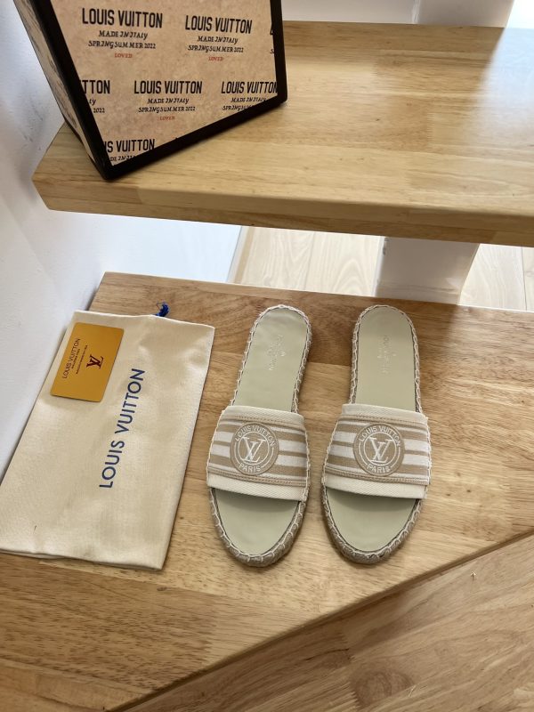 Louis Vuitton Circle Stuberd flat loafers denim letter-print A