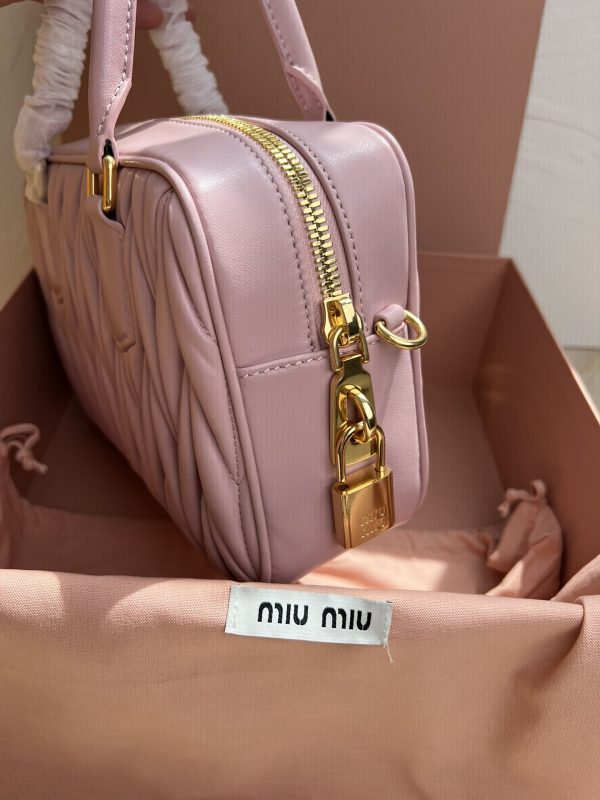 MiuMiu new too pretty bowling handbag rose 5BB124 - Image 3