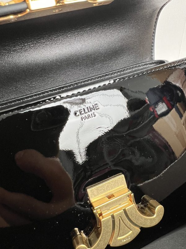Celine Arc de Triomphe Kelly handbag 118113 patent leather black - Image 3
