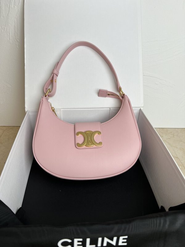 Celine Ava Underarm Bag Large Logo Monochrome Brown New Arrival