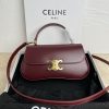 Celine EEN LOLA shiny calf leather handbag red
