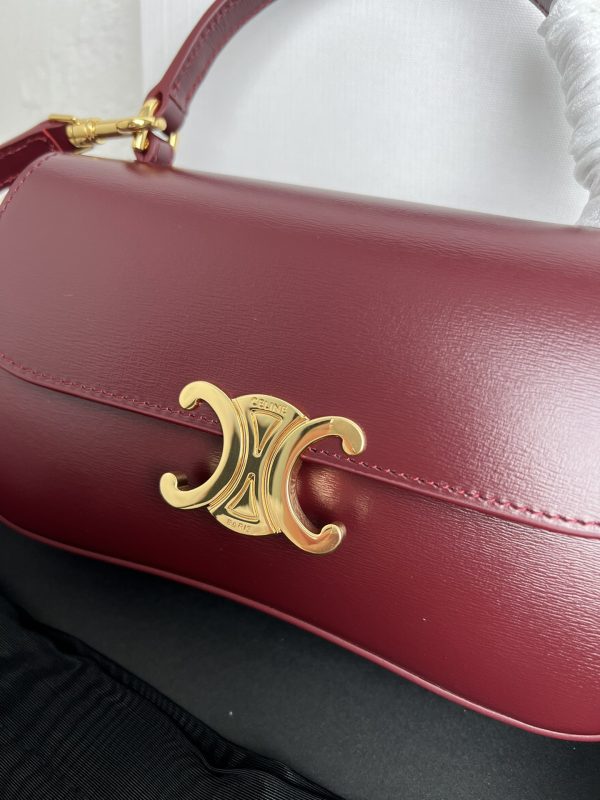 Celine EEN LOLA shiny calf leather handbag red - Image 6