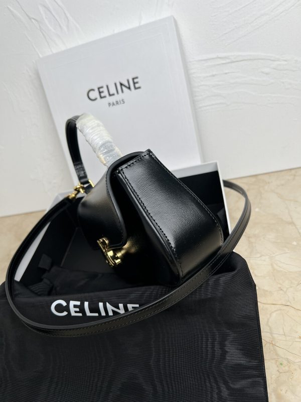 Celine EEN LOLA shiny calf leather handbag black - Image 3