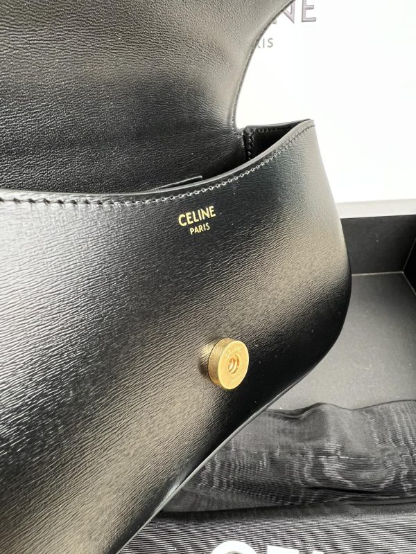 Celine EEN LOLA shiny calf leather handbag black - Image 7