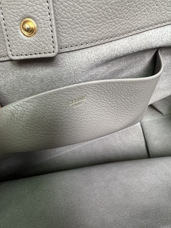 CELINE New Product Launch CABAS ANAIS Grained Cow Leather Handbag Yellowish brown - Image 7