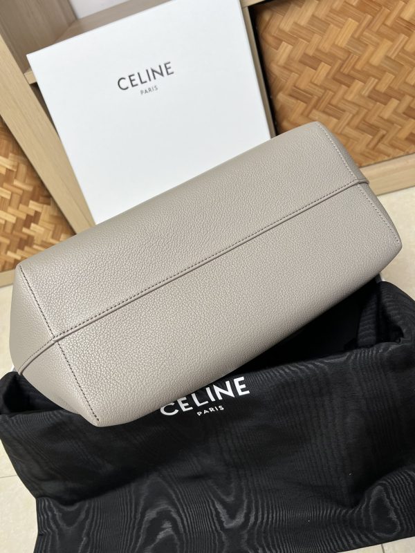 CELINE New Product Launch CABAS ANAIS Grained Cow Leather Handbag Yellowish brown - Image 9