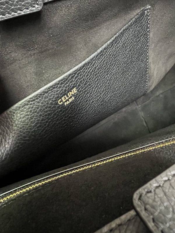 CELINE New Product Launch CABAS ANAIS Grained Cow Leather Handbag B Yellowish brown - Image 5