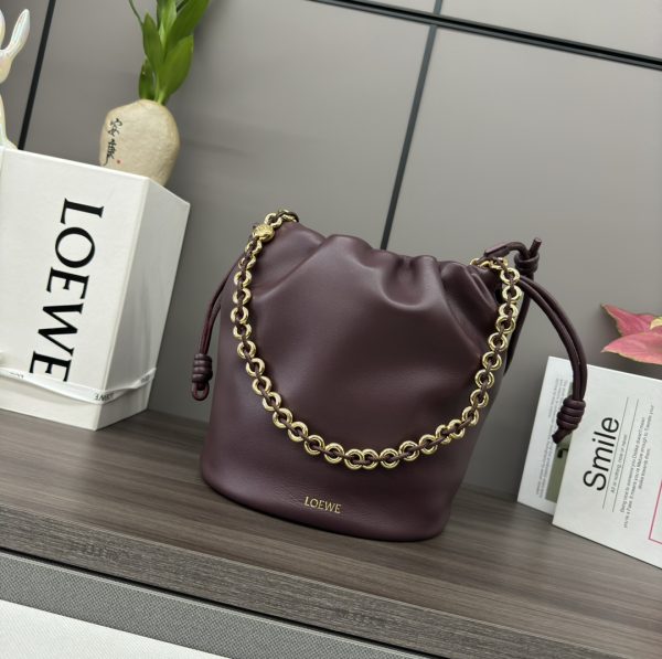 Loewe Flamenco Purse Bucket Bag in Soft Nappa Leather C - Image 4