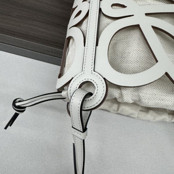 Loewe's new small hollow cowhide leather Anagram Tote handbag A - Image 5