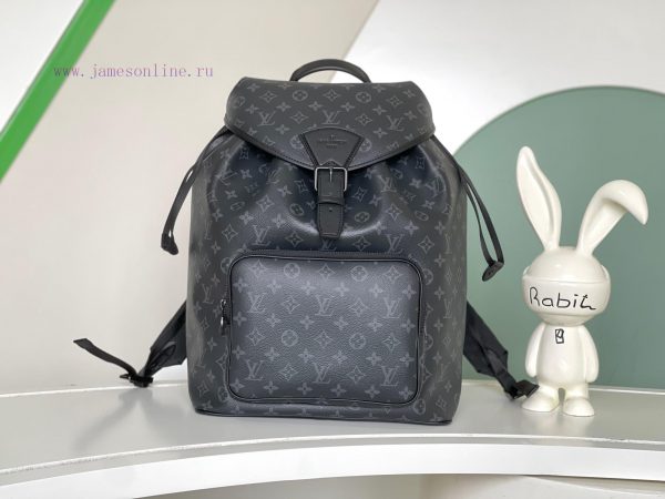 2023 New Product M46683 Black FlowerThis Montsouris backpack is made of Monogram Eclipse can jatotsli