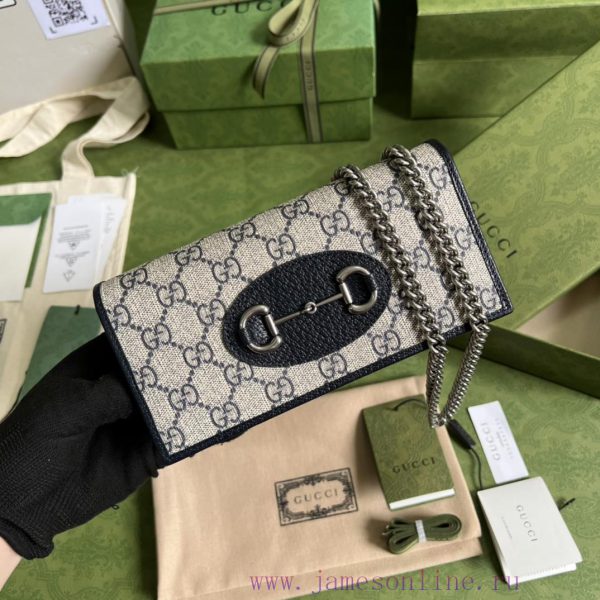 Gucci The Gucci Couplet 1955 series handbag is made of blue PVC fabric, paired with unique b qa1smv4p