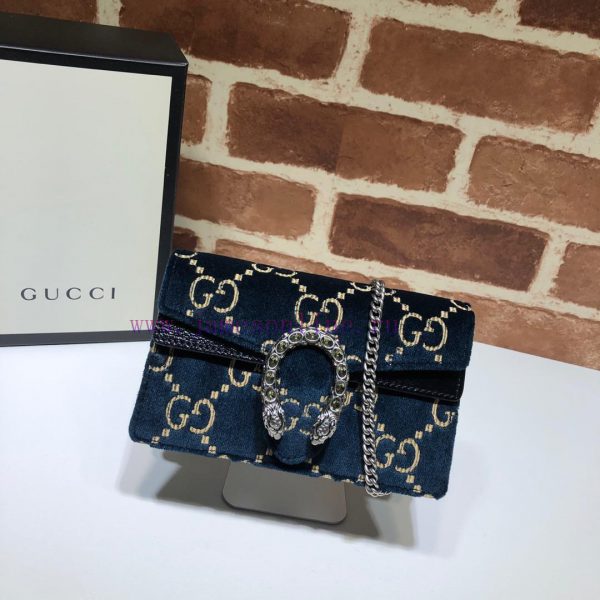 Gucci Chain bag quality, goods, actual item, model number 476432, blue velvet G size, width lqf1ifm9