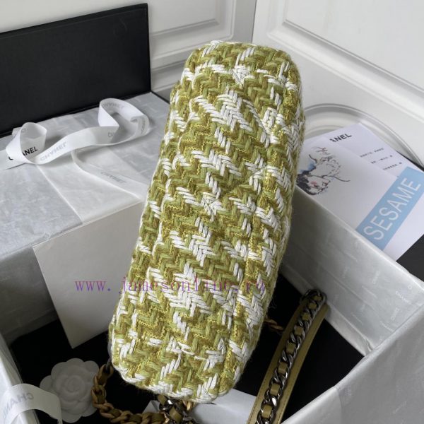 Chanel Bag Chanel Autumn/Winter Collection 19bagPlant grass in seconds 〰️ AS1161 woolen fabr mf9ngdtp - Image 7