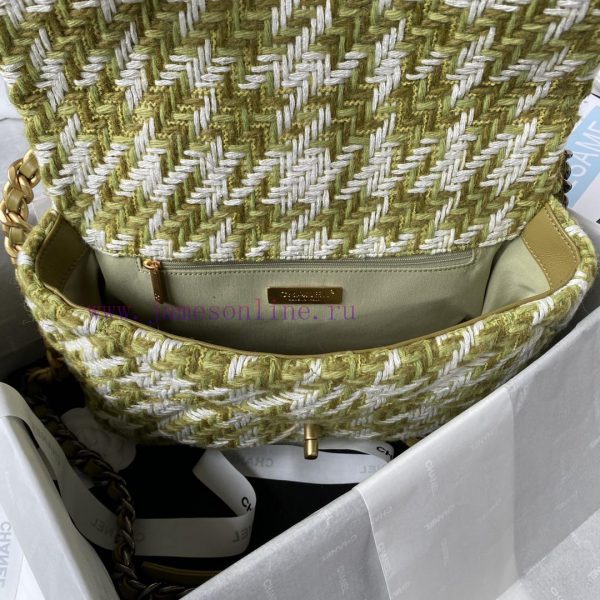 Chanel Bag Chanel Autumn/Winter Collection 19bagPlant grass in seconds 〰️ AS1161 woolen fabr mf9ngdtp - Image 8
