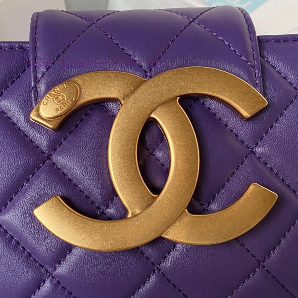 Chanel Bag Chanel 24C Early Spring Vacation Collection AS4611 Retro Metal Large Logo with a upp48kns - Image 4
