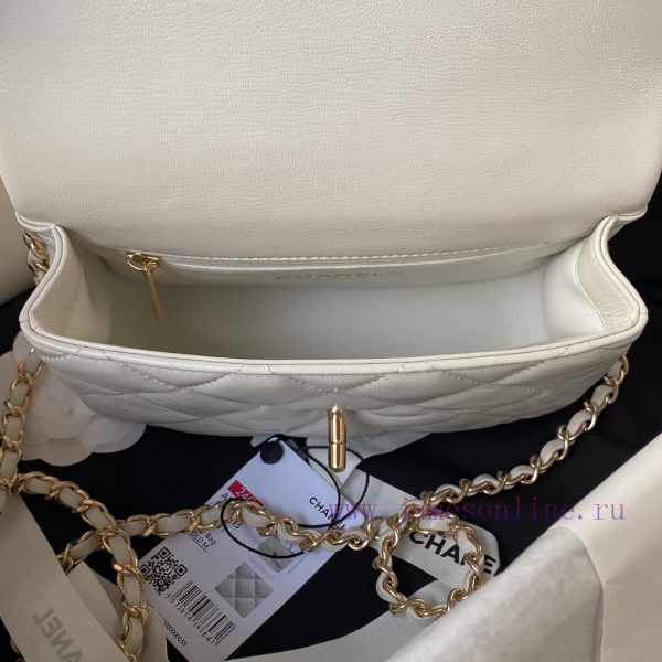 Chanel Bag The new Chanel 24c AS4543 handle cover is wrapped in oil wax leather, with a glos ie4s2xu7 - Image 8