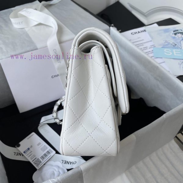 Chanel Bag White | French high-end customized product Chanel Classic Flap Bag A01112 interpr qlx8xlg2 - Image 5
