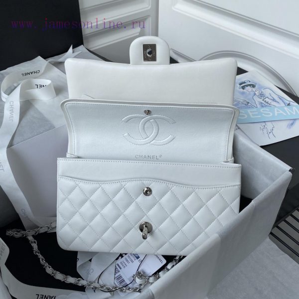 Chanel Bag White | French high-end customized product Chanel Classic Flap Bag A01112 interpr qlx8xlg2 - Image 8