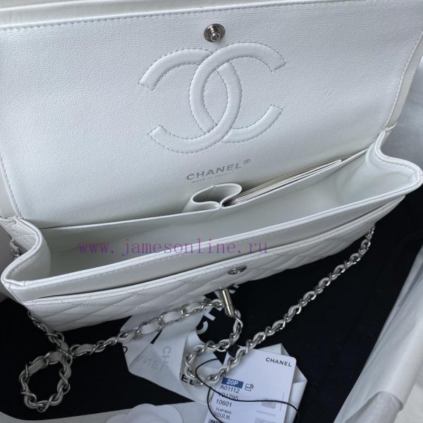 Chanel Bag White | French high-end customized product Chanel Classic Flap Bag A01112 interpr qlx8xlg2 - Image 9