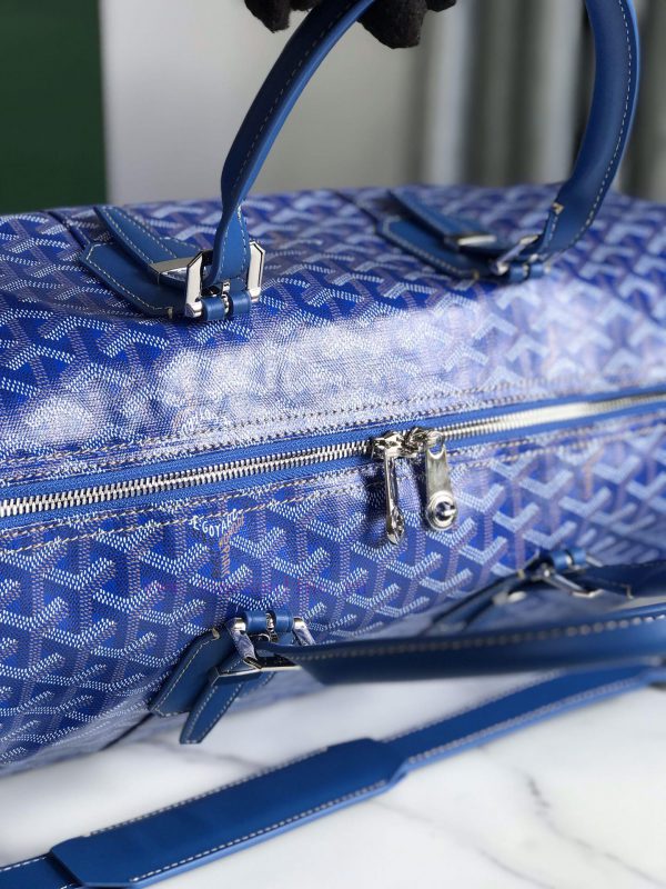 ? The Boston45 travel bag is made of Goyardine cotton linen canvas and Servon calf leather, p78f3blq - Image 9