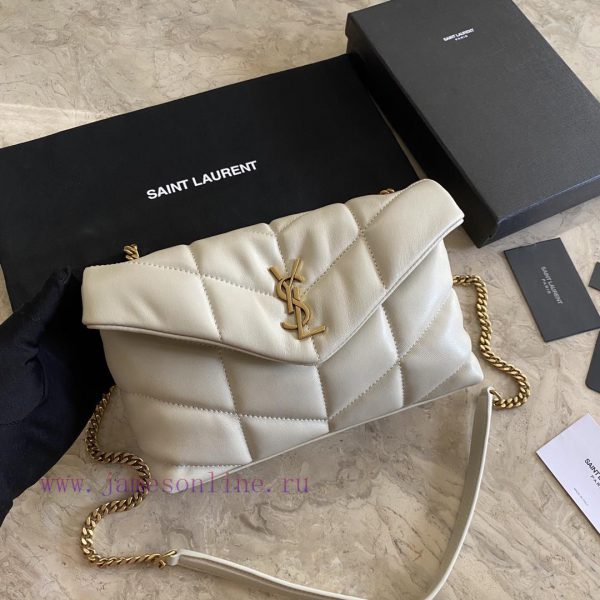 Saint Laurent YSL LOULOU PUFFER Mini Bag Double Foldable Single Shoulder Quilted Sheepskin B 7ds2ltsj