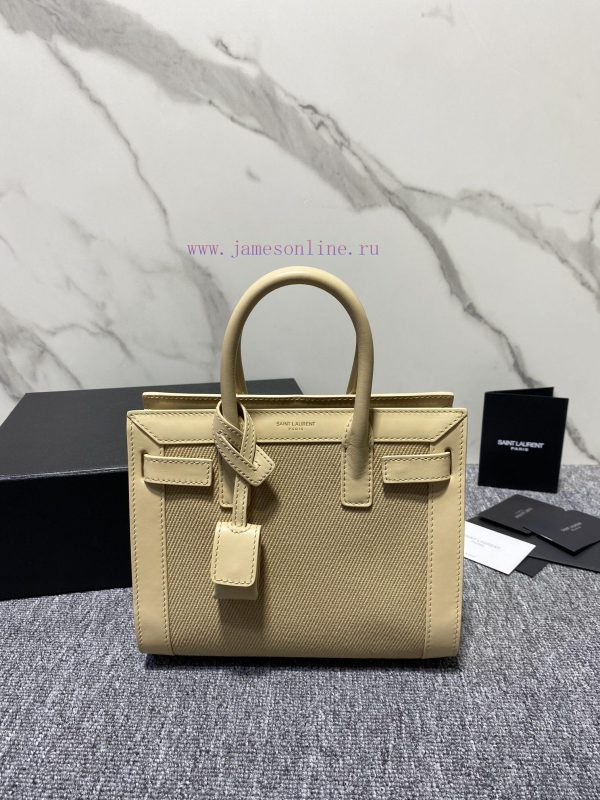 YSL's new Sac de jour organ bag features a brand new contrasting color scheme. The light col 3g1cvno5