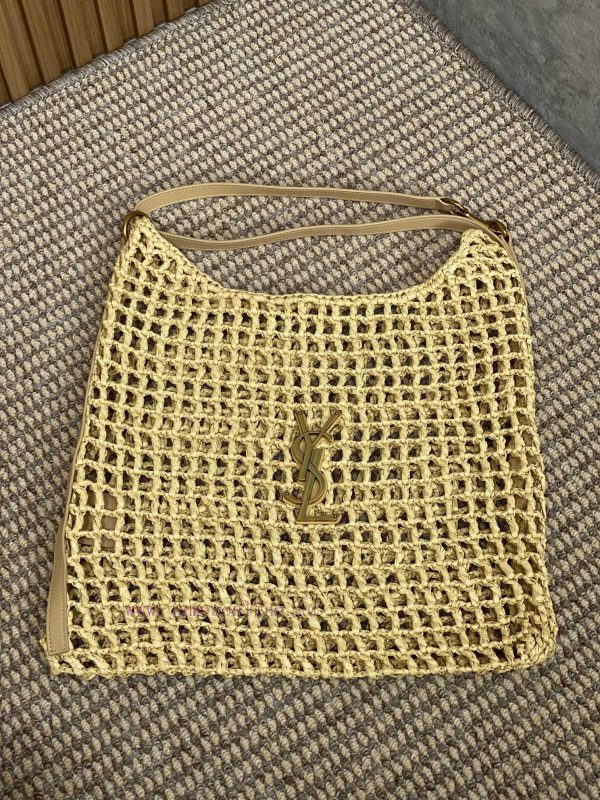 2024 YSL Early Spring New Lafite Grass Weaved Shoulder Backpack The newly launched Oxalis sh fc8wl2sx - Image 7