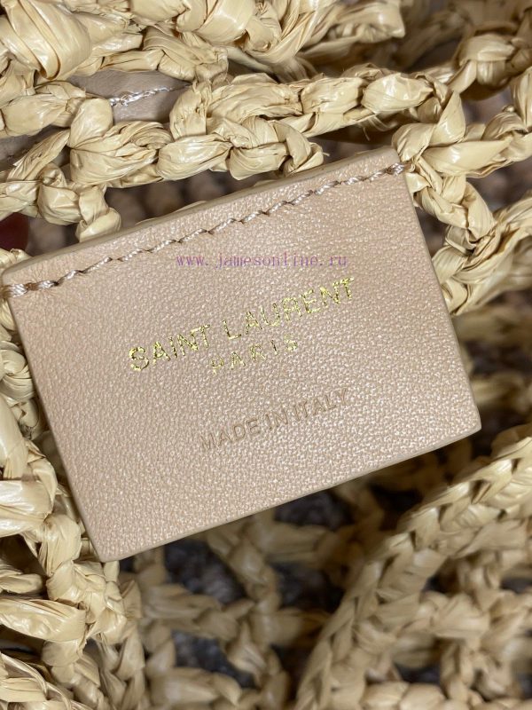 2024 YSL Early Spring New Lafite Grass Weaved Shoulder Backpack The newly launched Oxalis sh fc8wl2sx - Image 9