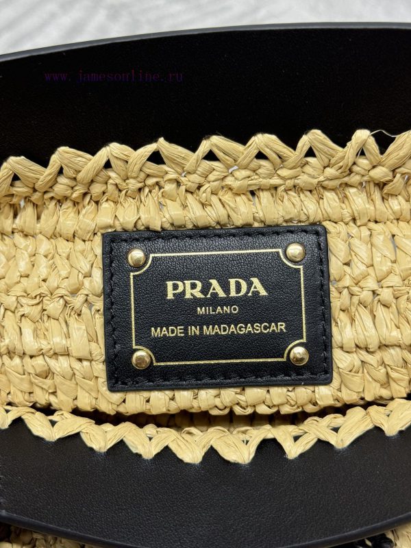 The new grass woven tote bag 1bg501, a small woven fabric tote bag with soft material, is a fuu5hgzj - Image 10