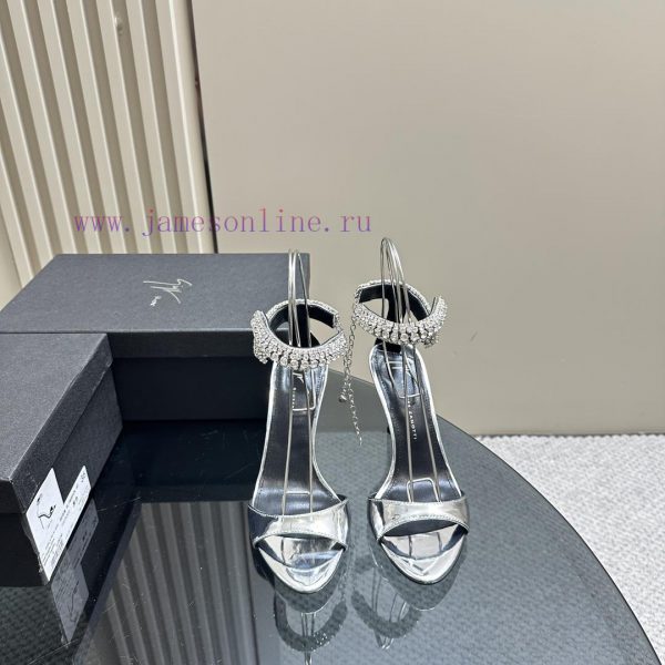 Giuseppe ZanottiGZ 2024s new rhinestone high heelsLacquer leather shoe headpiece with rhinest1mcb61l - Image 3