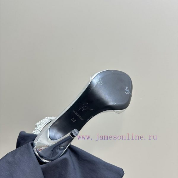 Giuseppe ZanottiGZ 2024s new rhinestone high heelsLacquer leather shoe headpiece with rhinest1mcb61l - Image 10
