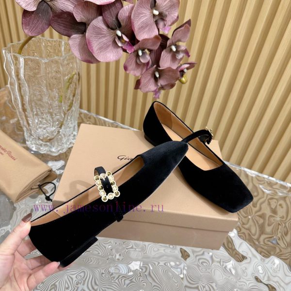 Gianvit Ross 2024 Early Spring Synchronized New Mary Jane Velvet Single Shoe is a delicate ybcy9ab25 - Image 5