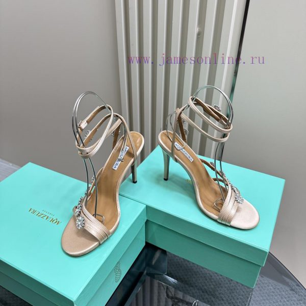 The mostAQUAZURA Big Pineapple Water Diamond Decorative High Heels2024 Summer Water Diamond pyb2xuo0 - Image 4