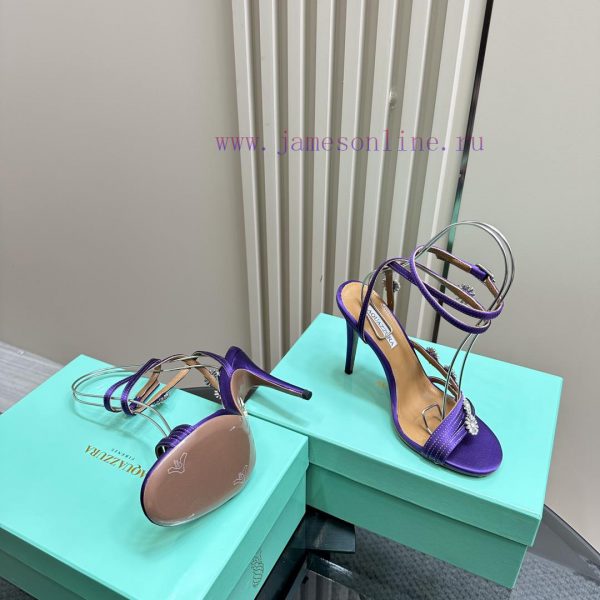 The mostAQUAZURA Big Pineapple Water Diamond Decorative High Heels2024 Summer Water Diamond 1qn1034z - Image 5