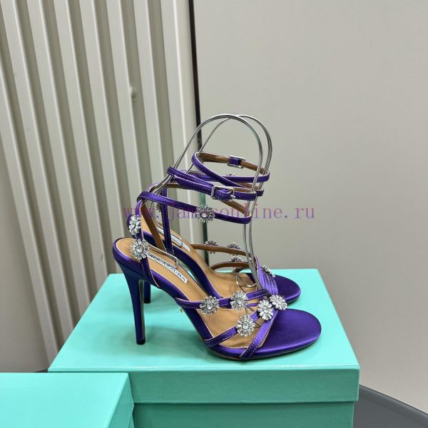 The mostAQUAZURA Big Pineapple Water Diamond Decorative High Heels2024 Summer Water Diamond 1qn1034z - Image 6