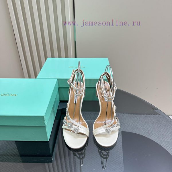The mostAQUAZURA Big Pineapple Water Diamond Decorative High Heels2024 Summer Water Diamond kd7vfil6 - Image 3