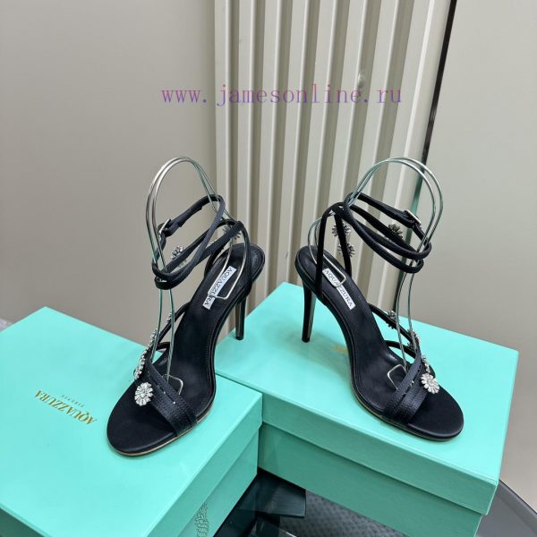 The mostAQUAZURA Big Pineapple Water Diamond Decorative High Heels2024 Summer Water Diamond 30m86na4 - Image 4
