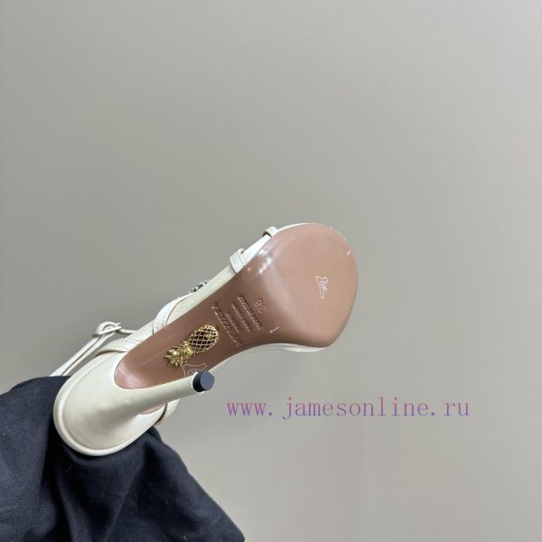 The mostAQUAZURA Big Pineapple Water Diamond Decorative High Heels2024 Summer Water Diamond kd7vfil6 - Image 10