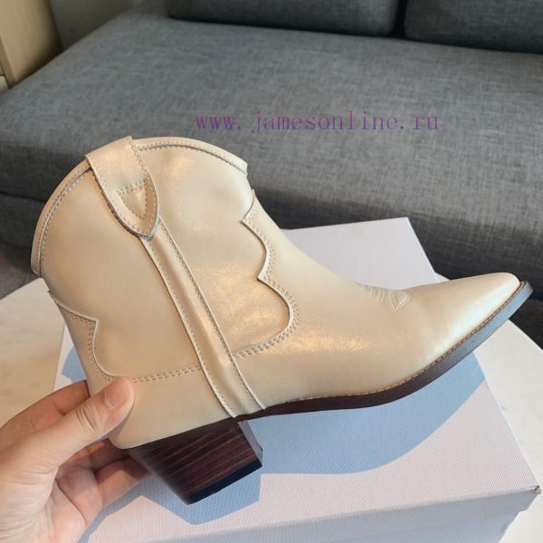 ISABEL MARANT Western Cowboy Short Boots are a simple and versatile material with a top laye5ql63jn3 - Image 5