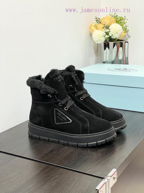 .  Prada Thick soled Sports Wool ShoesThe original customized frosted cowhide upper is made u99l4ja0