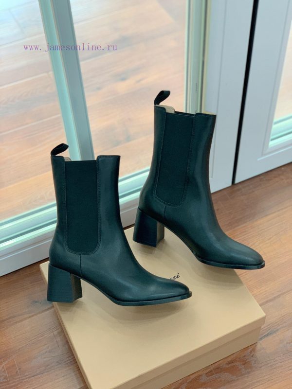 Gianvit Ross thick heeled short boots are a simple and versatile material with a sheepskin uwb2iyqe6 - Image 5