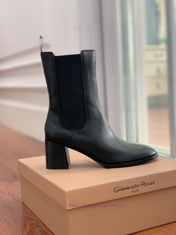 Gianvit Ross thick heeled short boots are a simple and versatile material with a sheepskin uwb2iyqe6 - Image 6
